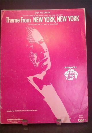 1977 Theme From York York Sheet Music Frank Sinatra John Lane C1