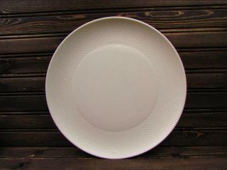 Largo White By Lenox Dinner Plate All White Basketweave Border