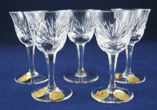 Set Of 5 Vtg Port/sherry/cordial Glasses Nachtmann Bleikristall 24 - 4 " H.