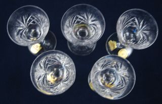 Set of 5 VTG Port/Sherry/Cordial Glasses Nachtmann Bleikristall 24 - 4 