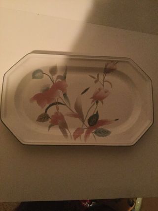 Mikasa Continental Silk Flowers F3003 Rectangle Plate Serving 14 " Platter Tray