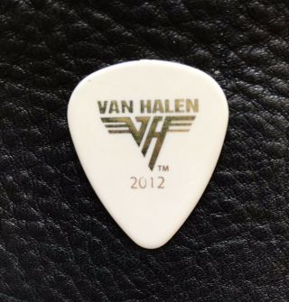 Van Halen Guitar Pick Eddie Van Halen White Signature 2012 Pick.  Gold Print