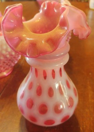 Fenton Antique Carnival Glass Marigold Ruffled Holly Hat Vase
