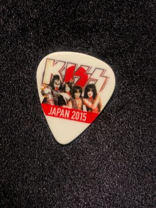 Kiss 40th Anniver Signed Japan Tour Band Guitar Pick Eric Singer 2015 Catman Wow