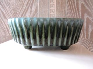 Vintage Hull TEAL USA F39 Oval Planter Ombre ' Turquoise Green Spring Succulent 4