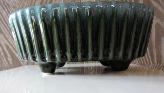 Vintage Hull TEAL USA F39 Oval Planter Ombre ' Turquoise Green Spring Succulent 5