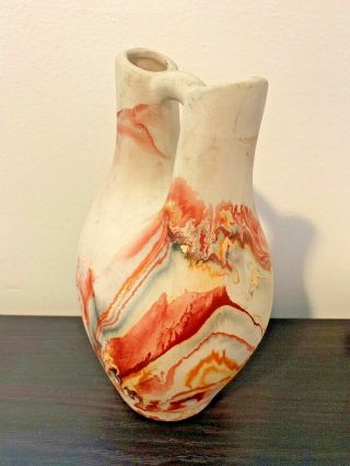 NEMADJI Pottery USA Gorgeous Swirls - Wedding Art Pottery Vase 10.  5” - SIGNED 3
