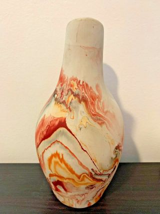 NEMADJI Pottery USA Gorgeous Swirls - Wedding Art Pottery Vase 10.  5” - SIGNED 7