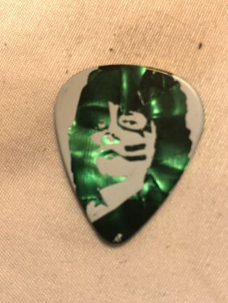 Kiss Kruise Iv 4 Guitar Pick - Green Eric Singer Signed Autograph Pearl Drums