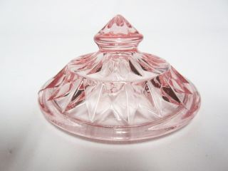 Pink Windsor Sugar Lid / Jeannette Glass Co