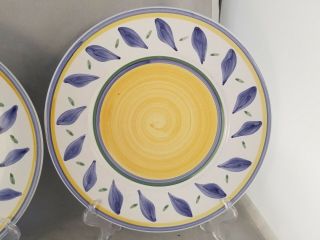 Set of 2 Williams - Sonoma Tournesol Dinner Plates (Made in Italy) 3