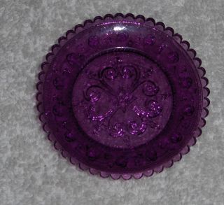 Vtg Amethyst Pairpoint Glass Cup Dish Miniature Purple Sandwich Ma Flint? Glass