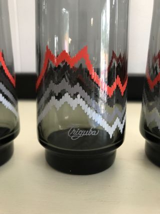 Set Of 3 VINTAGE ANCHOR HOCKING TRIGUBA TUMBLER DRINK GLASSES 2