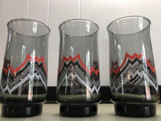 Set Of 3 VINTAGE ANCHOR HOCKING TRIGUBA TUMBLER DRINK GLASSES 3