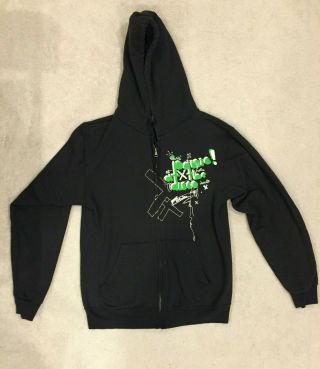 Panic At The Disco Vintage Green Graffiti Hoodie Size Sm Brendon Urie Ryan Ross