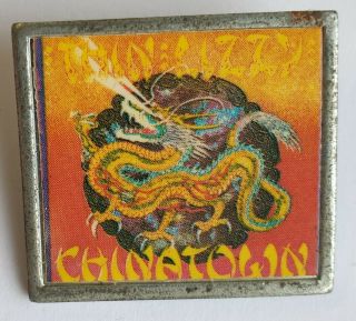 Thin Lizzy Vintage Metal Chinatown Badge Heavy Metal Phil Lynott Blues Rock 80 