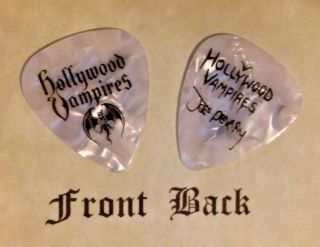 Hollywood Vampires - Joe Perry (aerosmith) Band Logo Signature Guitar Pick - W
