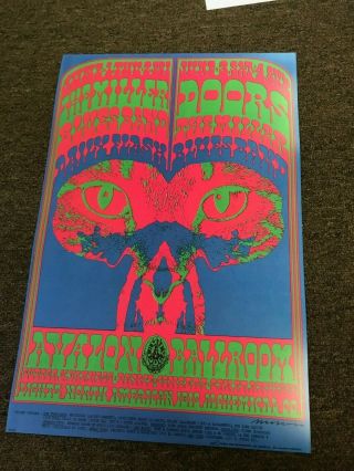 The Doors Avalon Ballroom San Fransisco 1967 Cardstock Concert Poster 12 " X 18 "