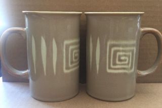 Mikasa Potter ' s Craft Stone Canyon Cappuccino Mug Set Of 2 EUC 6
