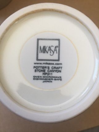 Mikasa Potter ' s Craft Stone Canyon Cappuccino Mug Set Of 2 EUC 7
