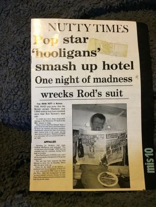 Nutty Times - Madness - Suggs - Fan Club - Newsletter