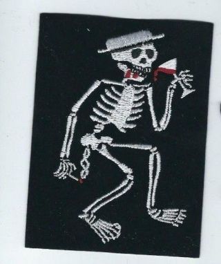 Social Distortion Skeleton Drinking Embroidered Patch