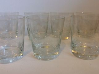 11 Vintage Mid Century Quartet Atomic Stardust Glasses 3 1/2 Inch 3