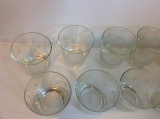 11 Vintage Mid Century Quartet Atomic Stardust Glasses 3 1/2 Inch 5