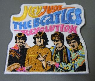 The Beatles Hey Jude - Revolution - Embroidered Iron - On Patch - 3.  5 "