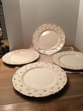 Syracuse China Suzanne Dinner Plates Set Of 4 Federal Shape 9.  75”