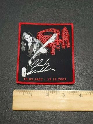 Death Chuck Schuldiner Music Patch T - shirt,  Jeans,  Iron on Clothing Woven Badge 2