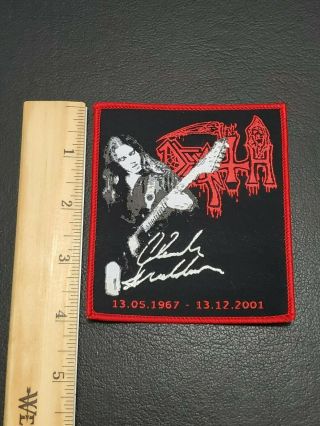Death Chuck Schuldiner Music Patch T - shirt,  Jeans,  Iron on Clothing Woven Badge 3