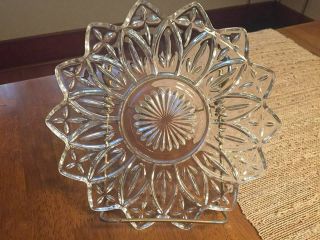 1960s Federal Glass Company,  Clear Petal Pattern 9.  5 " Plate