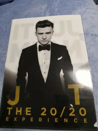 Rare Justin Timberlake The 20/20 Experience Clear File Folder Promo Sony Japan