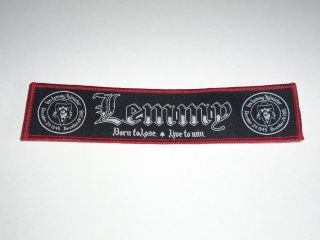 Motorhead Lemmy Born To Lose Lived To Win Woven Patch