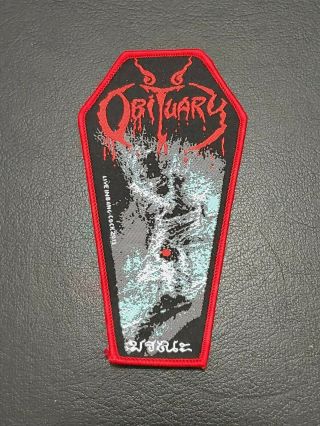 Obituary Cause Of Death Patch For Jacket T - Shirt Iron On Clothing Woven Badge