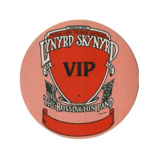 Lynyrd Skynyrd Authentic Vip 1987 - 1988 Tour Backstage Pass