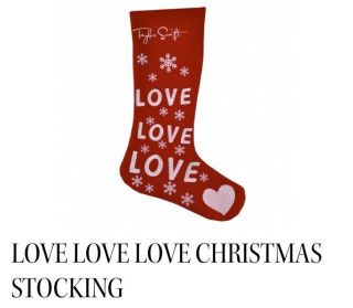 Taylor Swift Love Love Love Red Stocking Rare Lover