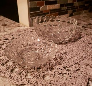 Fostoria American Clear Set Of 2 Nappys/bowls