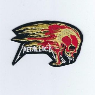 Metallica Flaming Skull Embroidered Patch