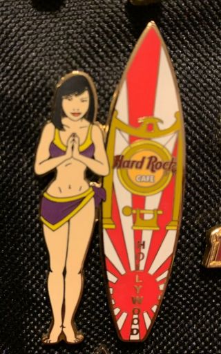 Hard Rock Cafe Hollywood Surfer Babe Girl Pin