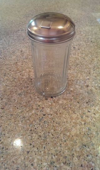 Vintage Diner Sugar Shaker/dispenser Cut Glass Made In Canada