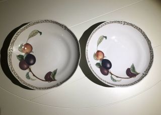 Noritake Royal Orchard 9416 Coupe Soup Cereal Bowl 7 5/8 " Fruit Vines Set Of 2