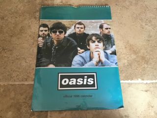 1996 Official Oasis Calendar Very Rare Liam Noel Gallagher