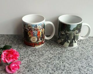 The Beatles Mugs Abbey Road Crossing 2008 & Sgt Pepper Loney Hearts Club