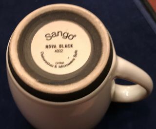 Sango Nova Black 4932 Set of 8 Mugs EUC 2