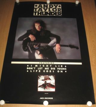 Andy Taylor Thunder 1987 Mca Records Promotional Poster Duran Duran