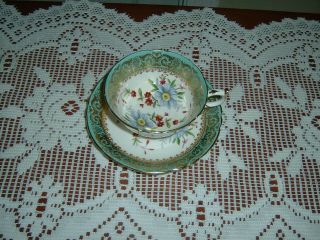 Vintage Paragon By Appointment Tea Cup & Saucer Blue With Gold Gilding