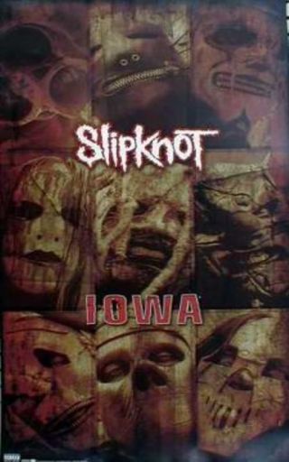 Slipknot 2001 Iowa Long Promotional Poster Old Stock Flawless