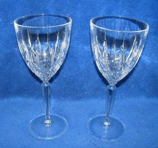 2 Marquis By Waterford Crystal Sparkle Wine Glasses Water Goblet Stemware